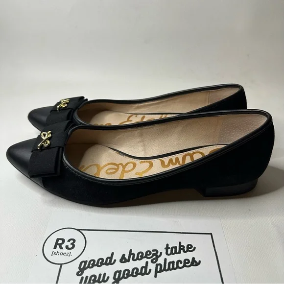 Sam Edelman Pointed Toe Finley Slip On Flats Womens Sz 7.5 Black - Picture 3 of 6